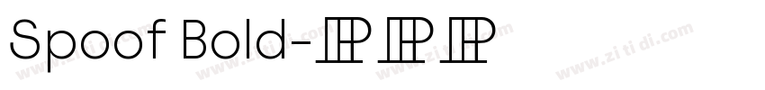 Spoof Bold字体转换